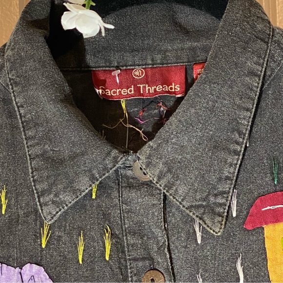Rare Sacred Threads Vintage Medium Distressed Jacket. - Picture 12 of 17